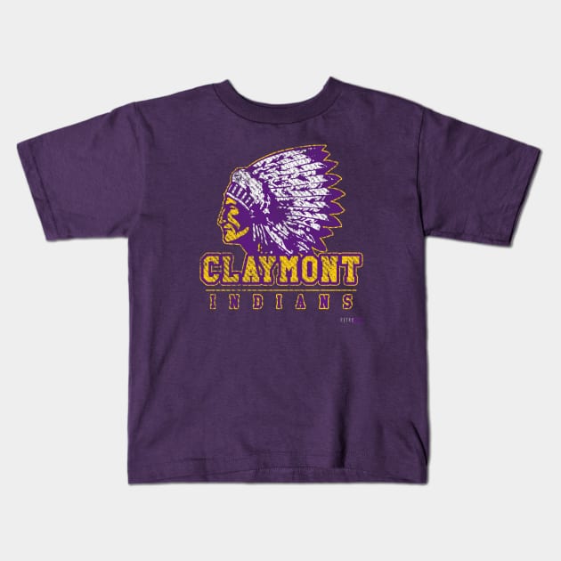 Claymont Indians! Kids T-Shirt by Retro302